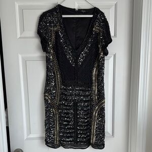 Elegant Black Sequin Dress